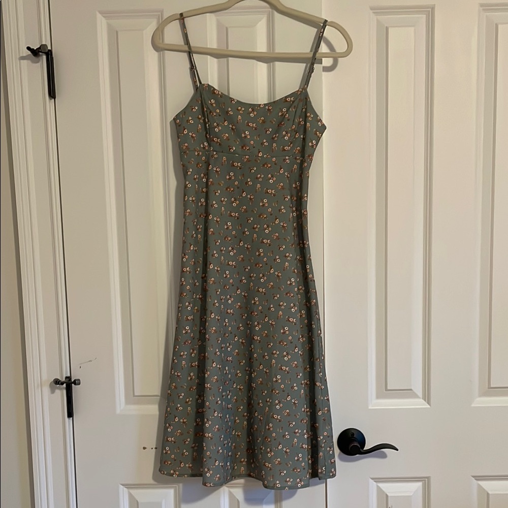 Altar’d state green floral mini dress